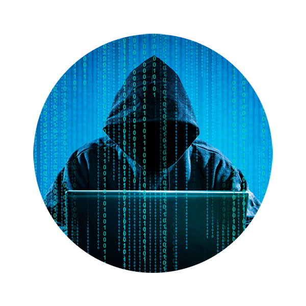 Hooded ransomware hacker. Hooded ransomware hacker.
