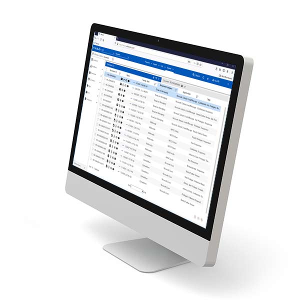 KLDiscovery's Nebula software on monitor. KLDiscovery's Nebula software on monitor.