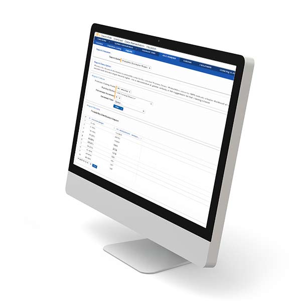 Relativity user interface on monitor. Relativity user interface on monitor.